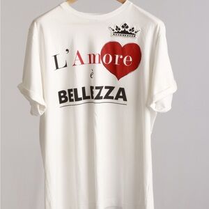 Dolce & Gabbana WomensL'Amore E Belleza Cotton Tshirt. XL